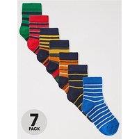 Everyday Boys 7 Pack Striped Socks - Multi