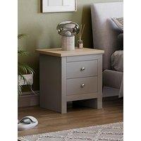 Vida Designs Arlington 2 Drawer Bedside Chest - Grey