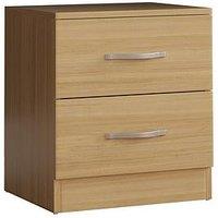 Vida Designs Riano Compact 2 Drawer Bedside Chest - Pine