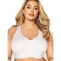 White Padded Non-Wired Front Fastening Bra