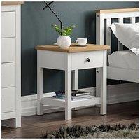 Vida Designs Arlington 1 Drawer Side Table - White