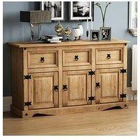Vida Designs Corona Solid Pine 3 Door, 3 Drawer Sideboard