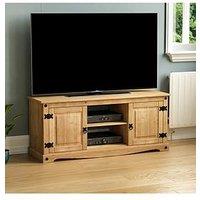 Vida Designs Corona Solid Pine 2 Door, 1 Shelf Tv Unit - Fits Up To 60 Inch Tv