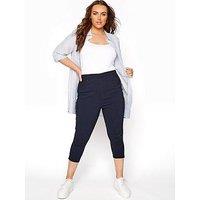 Yours Bengaline Crop Trouser - Navy