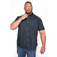 Badrhino Essential Navy Short Sleeve Poplin Shirt - Navy