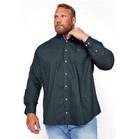 Badrhino Essential Smart Long Sleeve Oxford Shirt - Navy