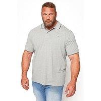 Badrhino Essential Tipping Short Sleeve Polo Shirt - Grey