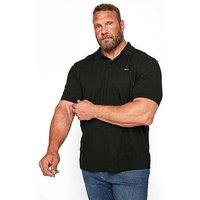 Badrhino Essential Short Sleeve Plain Polo Shirt - Black