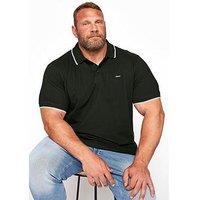 Badrhino Essential Short Sleeve Tipping Polo Shirt - Black