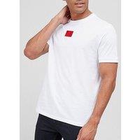Hugo Diragolino Red Patch Logo T-Shirt - White