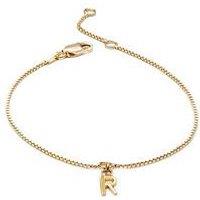 Rachel Jackson Mini Initial Charm Chain Bracelet - Gold