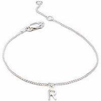 Rachel Jackson Mini Initial Charm Chain Bracelet - Silver