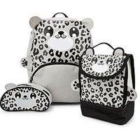 Snow Leopard Backpack, Lunchbag & Pencil Case Set