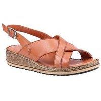 Hush Puppies Elena Cross Over Wedge Sandals - Tan