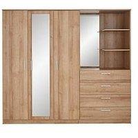 Everyday Panama 3 Door, 4 Drawer Combi Wardrobe - Fsc Certified