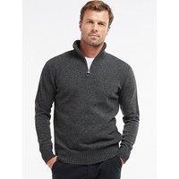 Barbour Essential Lambswool Half Zip - Charcoal
