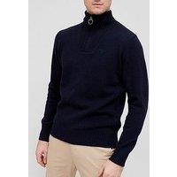 Barbour Essential Lambswool Half Zip - Navy