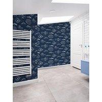 Contour Into The Deep Anti-Bacterial Navy Wallpaper