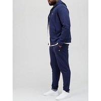 Lyle & Scott Big & Tall Zip Through Hoodie - Navy