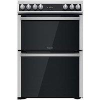 Hotpoint Hdt67V9H2Cx 60Cm Wide Double Oven Electric Cooker With Ceramic Hob - White