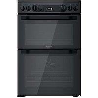 Hotpoint Hdm67V92Hcb 60Cm Wide Double Oven Electric Cooker With Ceramic Hob - Black