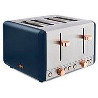 Tower Cavaletto 4-Slice Toaster - Midnight Blue