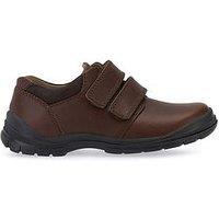 Start-Rite Engineer Brown Leather Rip Tape Smart Boys School Shoes