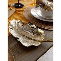 Artesa Brass Leaf Serving Platter