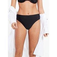 Everyday Mix And Match High Leg Mid Rise Bikini Brief - Black