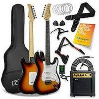 3Rd Avenue Full Size 4/4 Electric Guitar Ultimate Kit With Amp - 6 Months Free Lessons - Sunburst