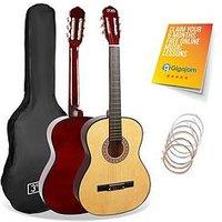 3Rd Avenue 3/4 Size Kids Classical Guitar Beginner Bundle - 6 Months Free Lessons - Natural