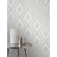 Fine Decor Quartz Geo Silver And Grey Wallpaper