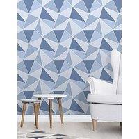 Fine Decor Apex Geo Blue Wallpaper