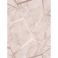 Fine Decor Marblesque Fractal Wallpaper In Rose Gold