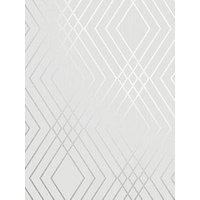 Fine Decor Shard Trellis Stone & Silver Wallpaper