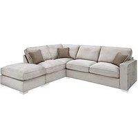 Very Home Chicago Deluxe Fabric Left Hand Corner Sofa With Footstool