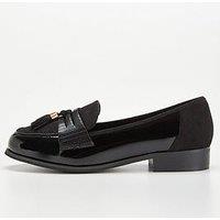 Everyday Extra Wide Fit Tassel Loafers - Black