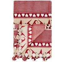 Very Home Christmas Gonk Throw - Red/Natural