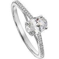 Created Brilliance Elena Created Brilliance 9Ct White Gold Oval 0.75Ct Lab Grown Diamond Engagement Ring