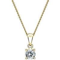 Created Brilliance Sylvia Created Brilliance 9Ct Yellow Gold 0.25Ct Lab Grown Diamond Pendant Necklace