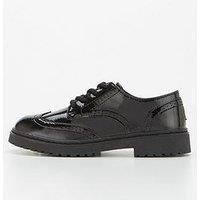 The Very Collection Older Girls Lace Up Brogue Patent Leather School Shoe