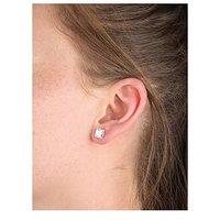 The Love Collection Sterling Silver Cubic Zirconia Stud Earrings