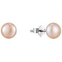 The Love Collection Sterling Silver Pink Pearl Studs