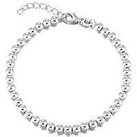 The Love Collection Sterling Silver Beaded Bracelet