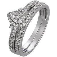 Love Diamond 9Ct White Gold 0.33Ct Diamond Bridal Set