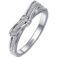 The Love Collection Sterling Silver & Cubic Zirconia Bow Design Ring