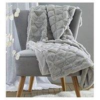 Catherine Lansfield Cosy Diamond Throw - Blush