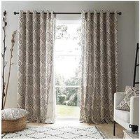 Pineapple Elephant Ziri Fully Lined Eyelet Curtains