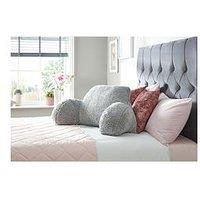 Very Home Fleece Cuddle Cushion - Grey