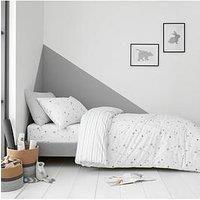 Little Bianca Grey Stars 100% Cotton Duvet Set